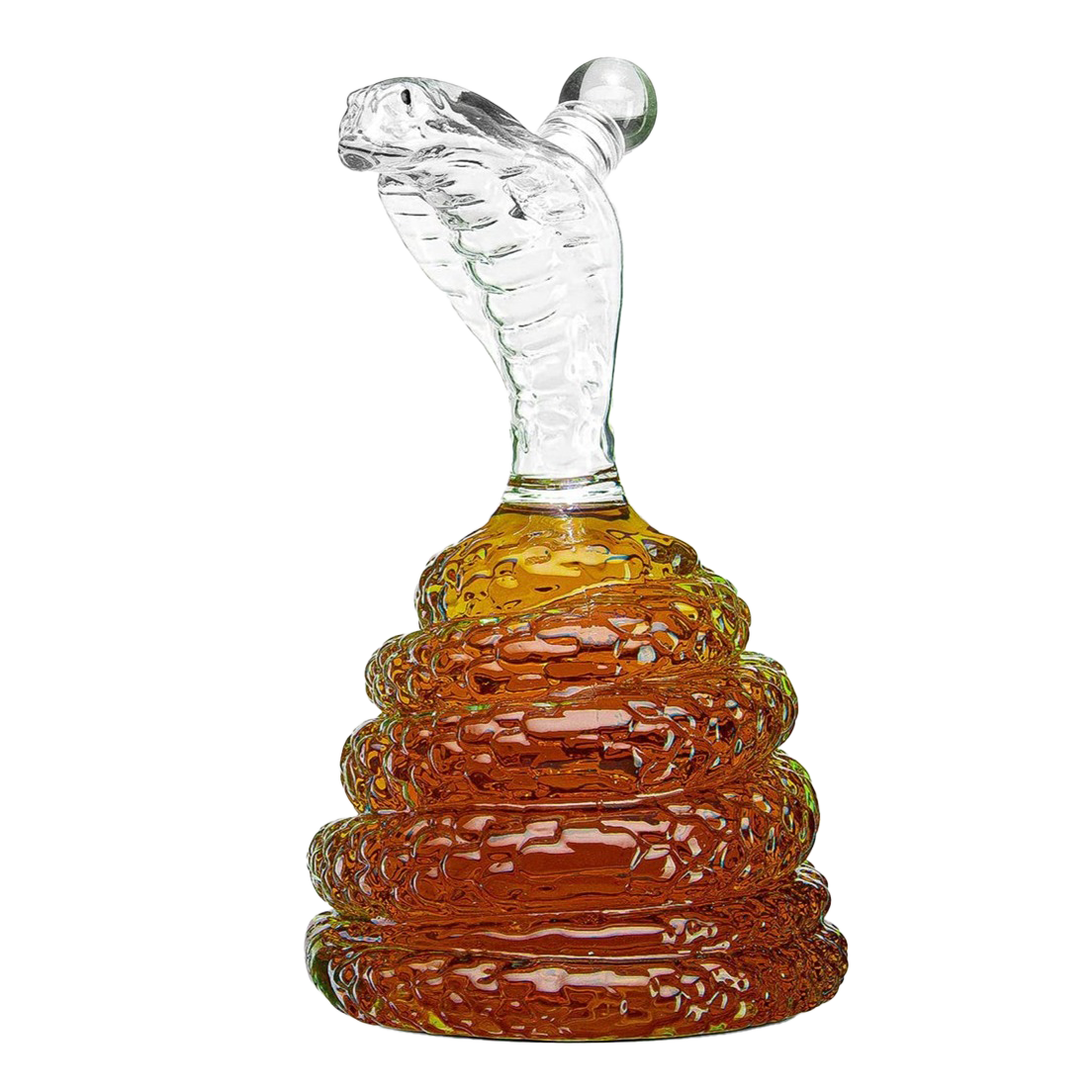 King Cobra Snake Whiskey Snake Whiskey & Wine Decanter King Cobra Snakes Liquor Decanters - Snake Bottle 500ml - The Wine Savant Snake glass decanter, Coiled Snake Holder Ornament Home Decoration - Hold Any Liquod